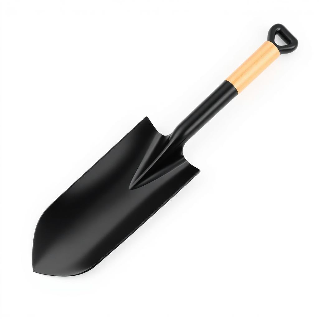 Black Powder-Coated Forged Steel Shovel, 64½"