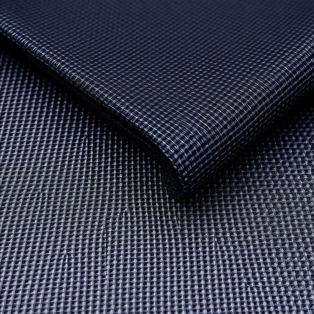 Close-up texture of woven polypropylene weed barrier fabric